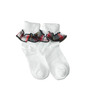 Green, White & Red Plaid Ruffle Ankle Socks