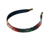Green, White, & Red Plaid Thin Headband