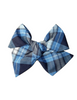 Navy, Lt Blue & White Plaid Butterfly Bow