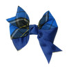 Royal, Black & Yellow Plaid Split Pinwheel Bow