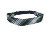 Forest, Navy, White & Yellow Plaid Elastic Headband