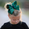 Forest Green & Navy XL Moonstitch Hair Bow