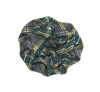 Gray, Hunter Green & Yellow Gold Plaid Rosette Hair Clip