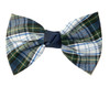 Navy, White & Green Plaid Kennedy Hair Bow