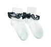Navy, White & Green Plaid Ruffle Ankle Socks