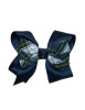 Navy, White & Green Plaid Sara XL Hair Bow