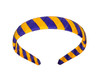 Purple & Yellow Gold Stripe Woven Headband