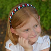 Navy, Green, Red & White Woven Headband