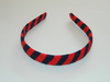 Navy & Red Striped Woven Headband