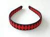Navy & Red Diamond Woven Headband