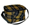 Black & Gold Plaid Square Lunch Bag