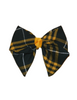 Black & Gold Plaid Hair Bow