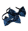 Navy & Blue 3D Plaid Bow Headband