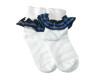 Navy & Blue Plaid 3D Ruffle Ankle Socks