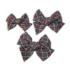 Burgundy, Gray & Yellow Plaid Butterfly Bow