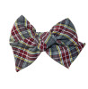 Burgundy, Gray & Yellow Plaid Butterfly Bow