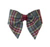 Burgundy, Gray & Yellow Plaid Hair Bow