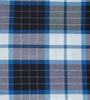 Blue, Black & White Plaid 578 Elastic Headband