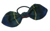 Navy, Hunter Green, Red & Yellow Plaid 55 Bow Hair Tie