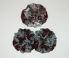 Burgundy & Khaki Plaid Rosette Hair Clip