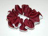 Burgundy & White Hair Scrunchie - School Uniform Scrunchie, Burgundy Scrunchie, School Plaid Scrunchie , Uniform Scrunchie, Hair Scrunchie