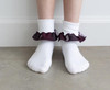 Black Watch Plaid 79 Ruffle Ankle Socks