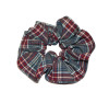 Gray, Burgundy & Navy Plaid 6T Scrunchie