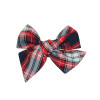 Red, White & Navy Plaid 72  Butterfly Hair Bow