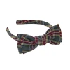 Burgundy, Gray & Gold Plaid 43 Lena Headband