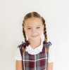 Burgundy Butterfly Pigtail Bows