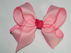 Pink & Shocking Pink XL Moonstitch Hair Bow - Moonstitch Hair Bows, Pink Hair Bows, Extra Large Hair Bows, XL Hair Bows, XL Pink Hair Bows