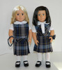 Gray, Navy & Yellow Plaid Doll Uniform Set