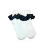 Navy, Forest, Red & Yellow Plaid Ruffle Ankle Socks
