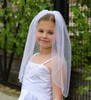 White or Ivory Rhinestone Edge Communion Veil