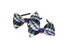 Purple, White & Black Plaid Bow Headband