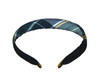 Green, Navy & Yellow Plaid Thin Headband