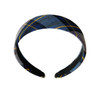 Gray, Navy & Yellow Plaid 1.5" Headband