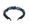Navy, Gray & Red Plaid Ruffle Headband