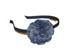 Navy, Gray & Red Plaid Rosette Headband