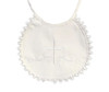 Baby Girl's White Lace Cross Bib