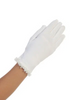 Girl's White or Ivory Matte Satin Beaded Gloves