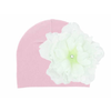 Candy Pink Cotton Hat With White Peony
