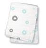 Aqua Circles Muslin Cotton Swaddling Blanket