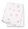 Pink Circles Muslin Cotton Swaddling Blanket