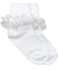 Girl's white ruffle dress socks