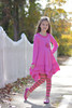 Pink Handkerchief Dress & Legging Set