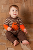 Boy's Halloween Pumpkin Shirt & Pants Set