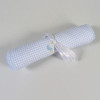 Blue Embroidered Gingham Burp Cloth