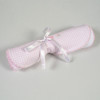 Pink Embroidered Gingham Burp Cloth