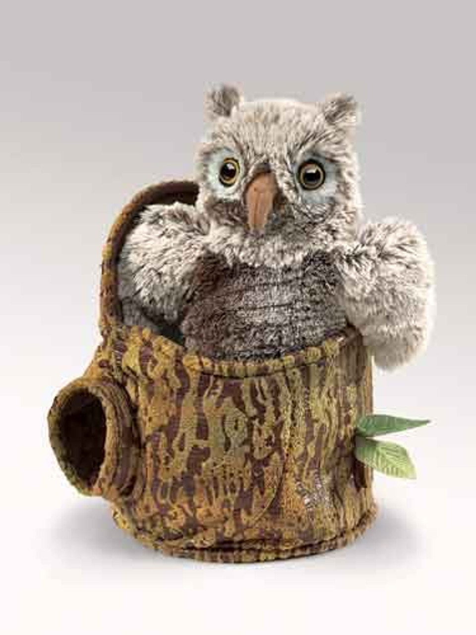 Owlet in Tree Stump Puppet